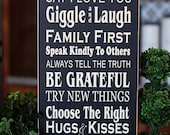Dream Big Family Rules Subway Art - vinyl lettering only
