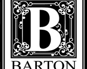 12x12 Monogram Vinyl Decal-- CUSTOM