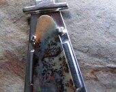 925-Solid Sterling Silver /Koroit Boulder opal Pendant by Dutchman's Art Studio