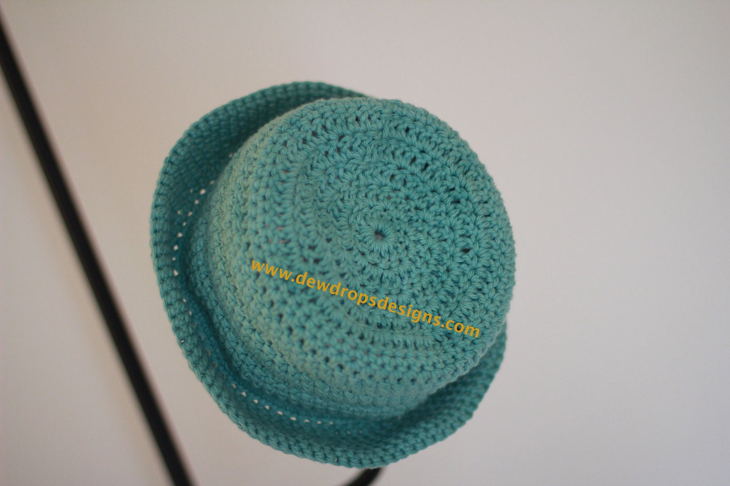 Pattern: Crochet Hat with Brim Unisex Spring/Summer Sizes - Newborn to Adult