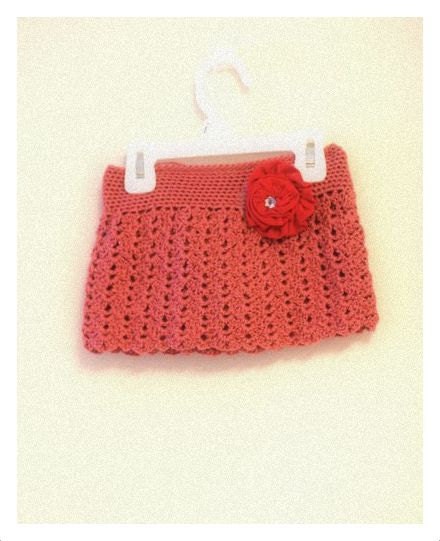 Pattern - Crochet Lace Mini Skirt for Girls (Sizes : 3Months to 5T)