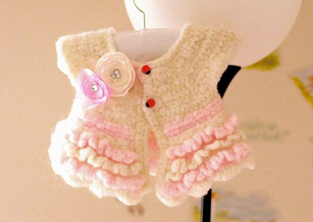 PATTERN Crochet Bolero Overcoat Jacket For Girls Baby Toddler Seamless Easy Dewdrops No:214