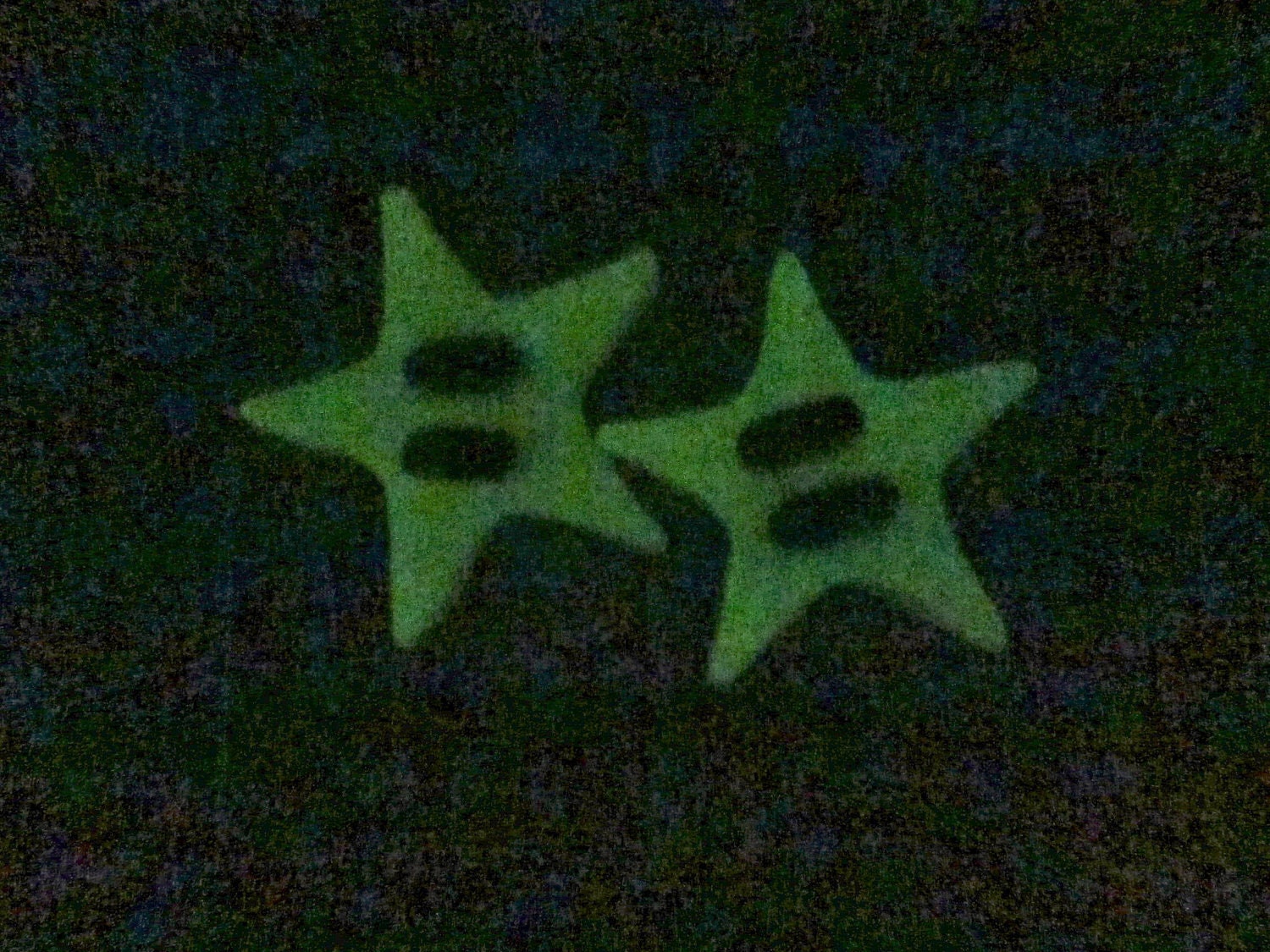 Mario Brothers power up Star Earrings Glow-In-The-Dark