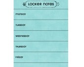 Locker Notes Dry Erase Magnet. Aqua Color. Quantity 2
