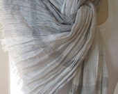 Stripe grey ivory viscose scarf NEW summer man fashion-mad mens scarves fathers day gifts
