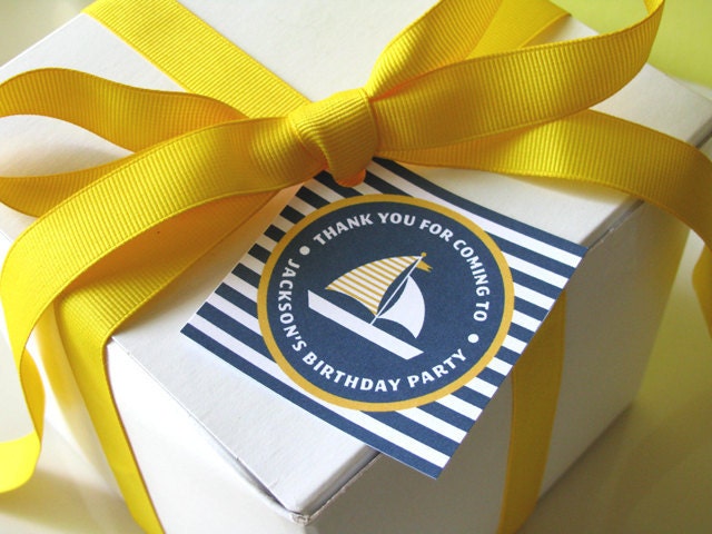 Nautical Printable - Birthday Party - Baby Shower - Sail Boat - Favor Tags - party printables - Gift Tags - DIY Printable