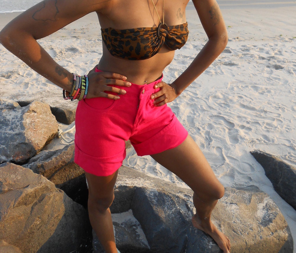 Women's Shorts High Waisted Jou Jou Jeans Pink