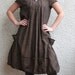 Eco friendly brown  linen dress - tunic