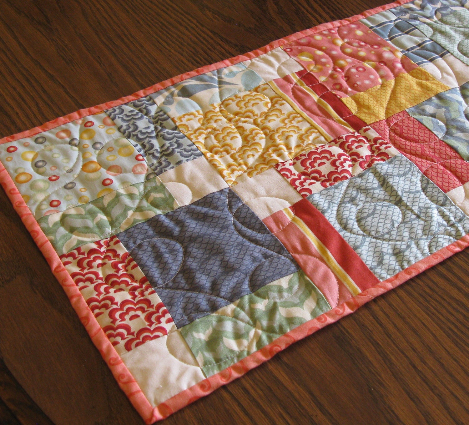 Quilted Table Runner Topper Summer Salt Air by Moda