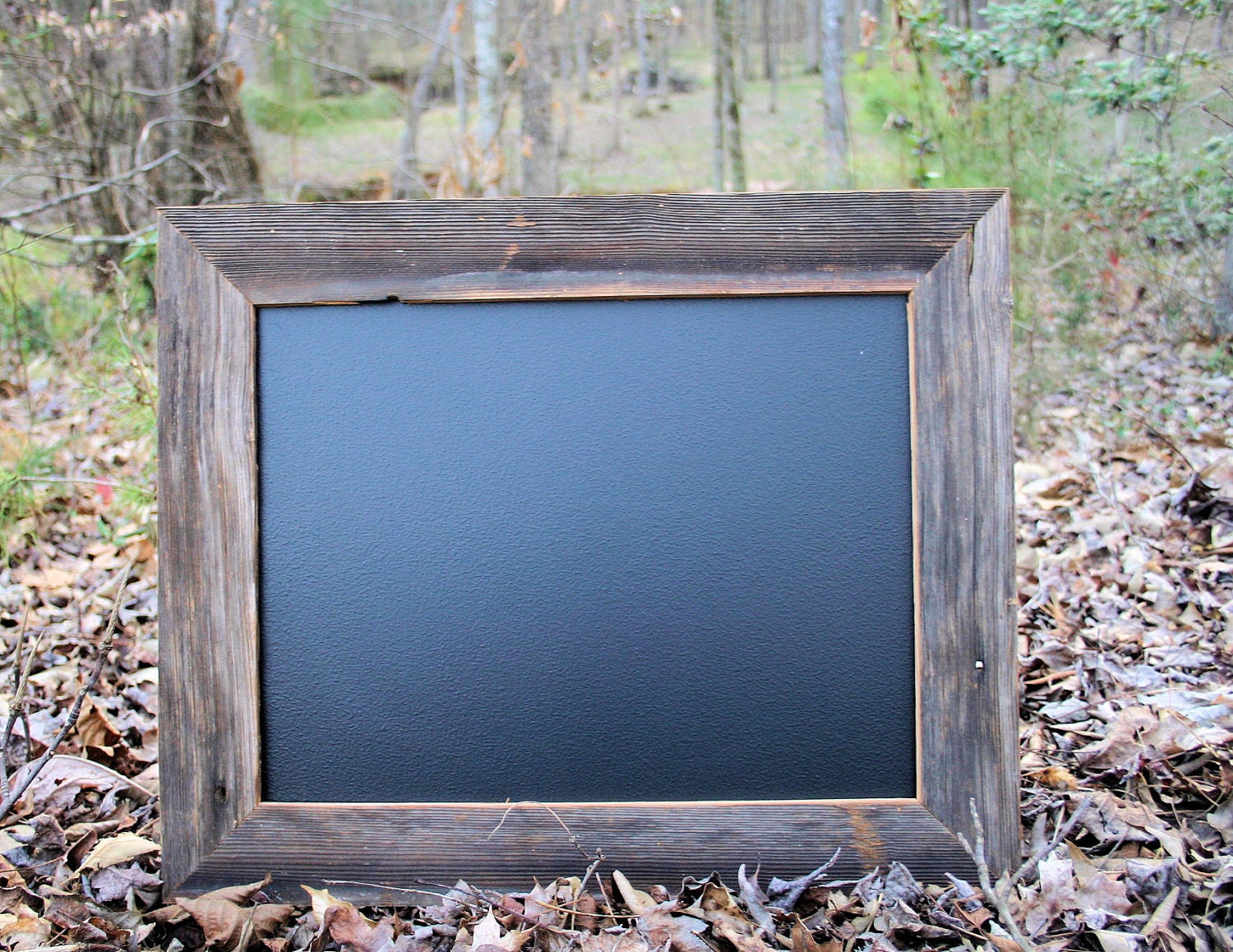 Rustic Chalk board framed in old barn wood 18"x22"