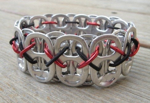 Recycled Pop Tab Bracelet - Black Cherry