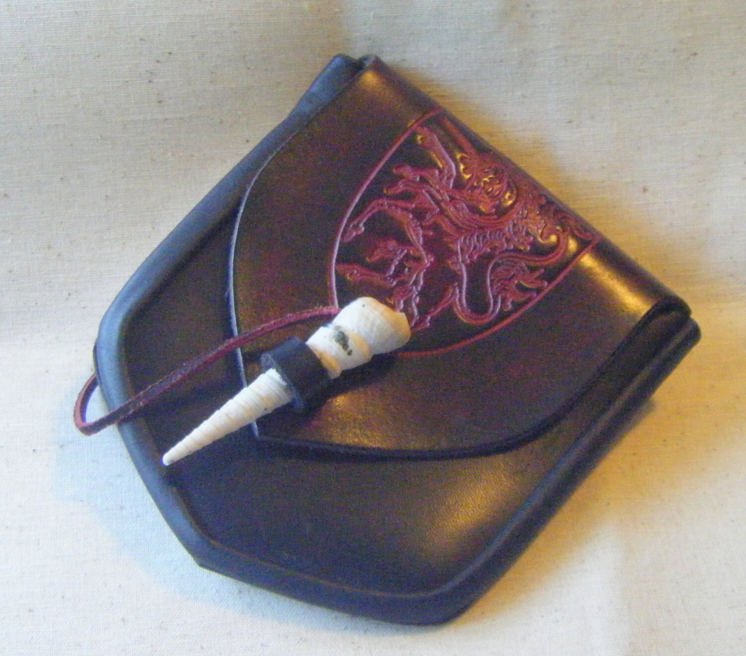 Oxblood Unicorn Leather Belt