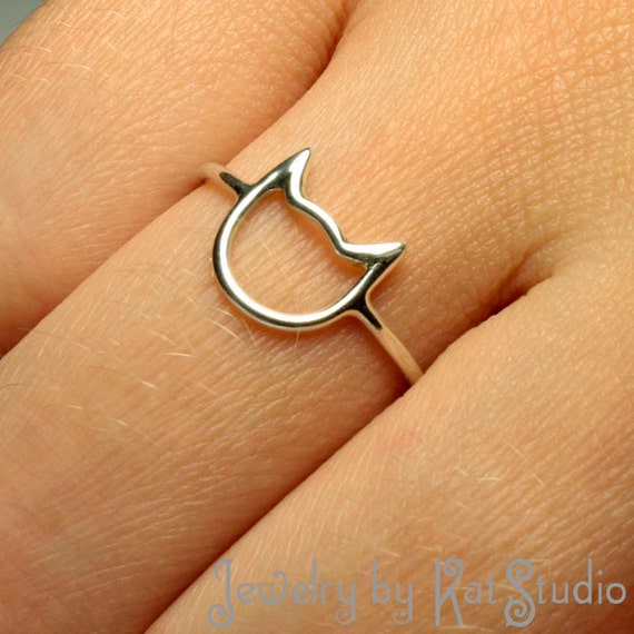 Handmade Jewelry - Ring - Cat - Sterling Silver 925