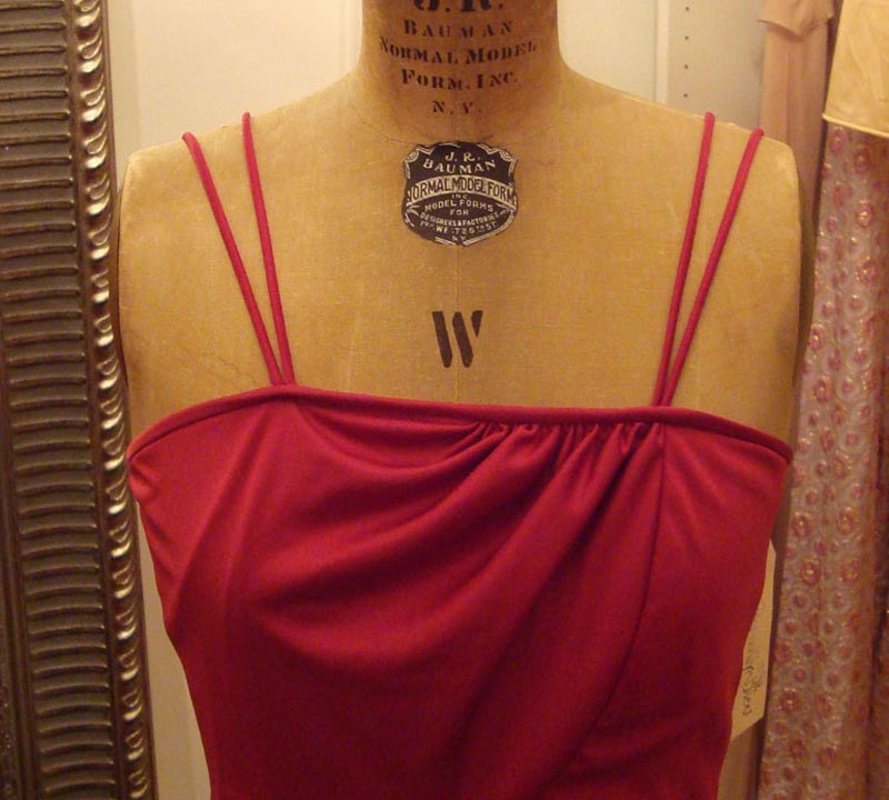 1970s Vintage Fuschia Goddess Maxi Gown