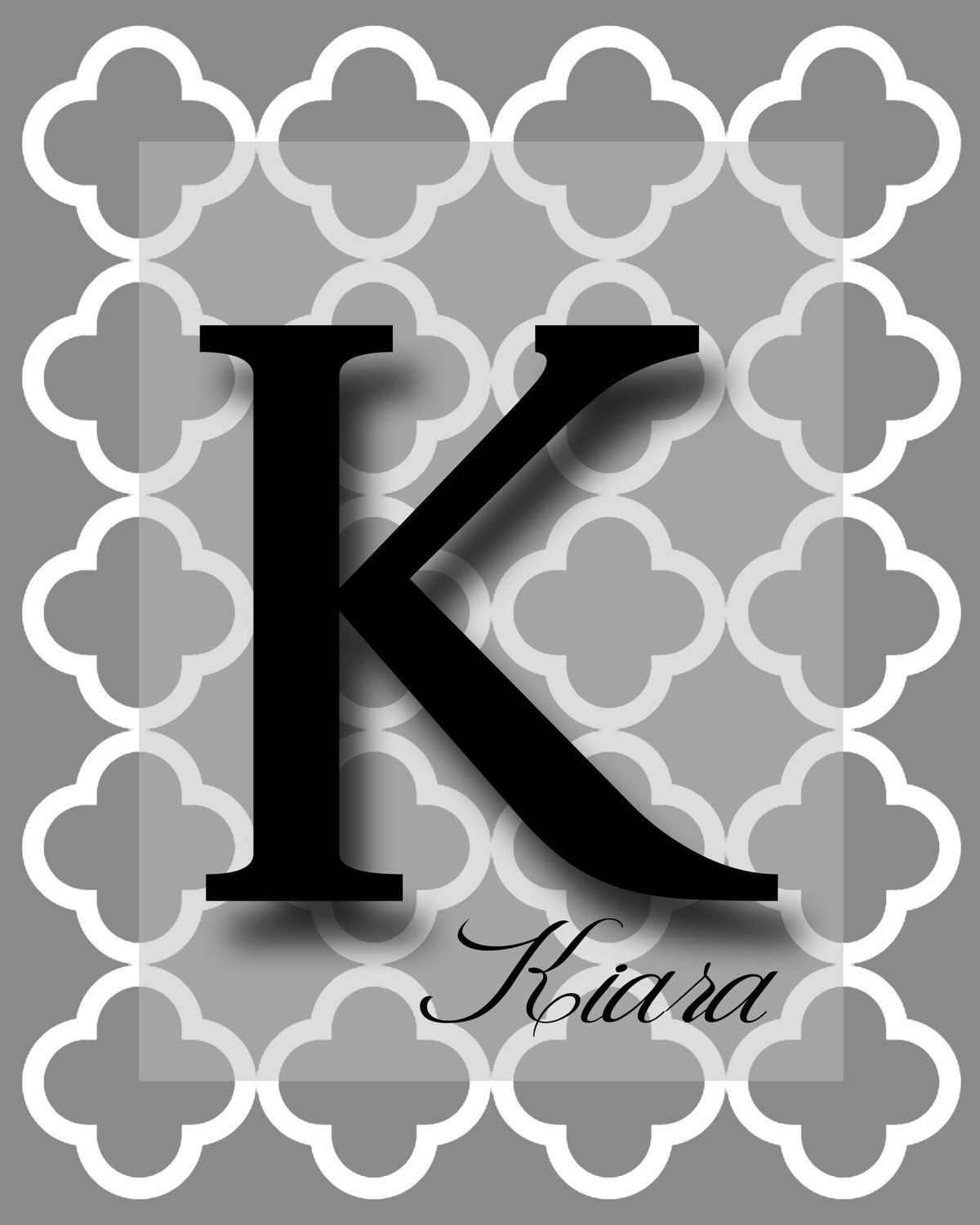Personalized Custom Wall Art Print - Initial Monogram Name Baby Kids Children Family Pets Wedding