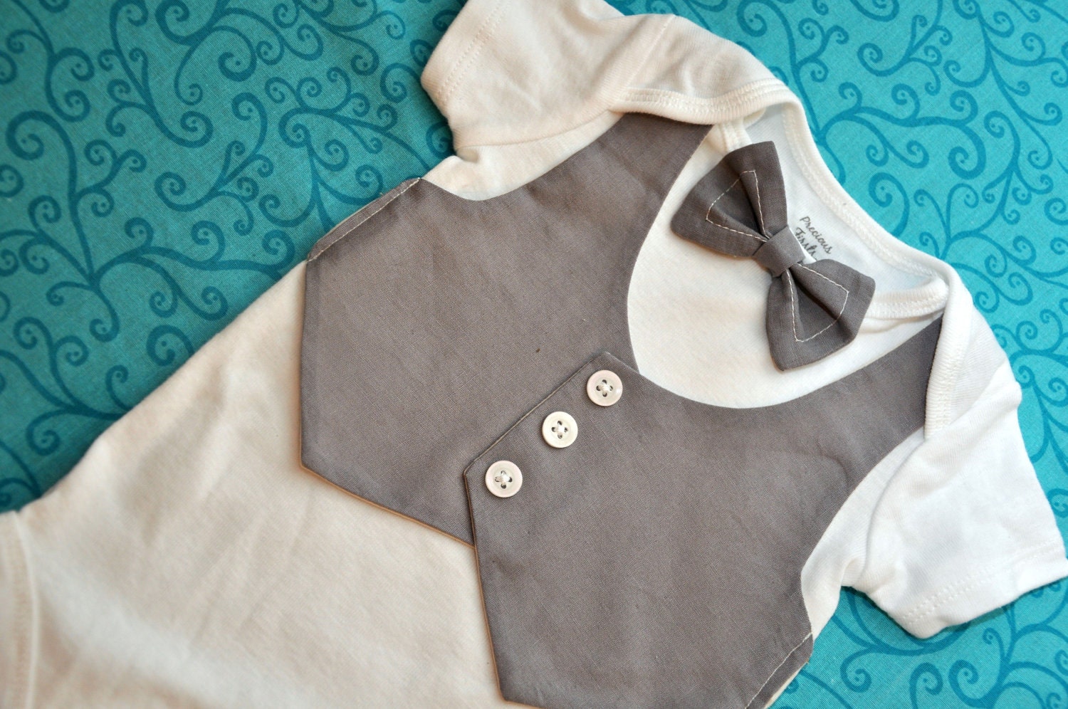 CUSTOM Color Tuxedo Onesie SHORT SLEEVED