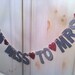 From Miss to Mrs. Glitter Banner -- Bridal Shower or Bachelorette Party Decoration / Photo Prop