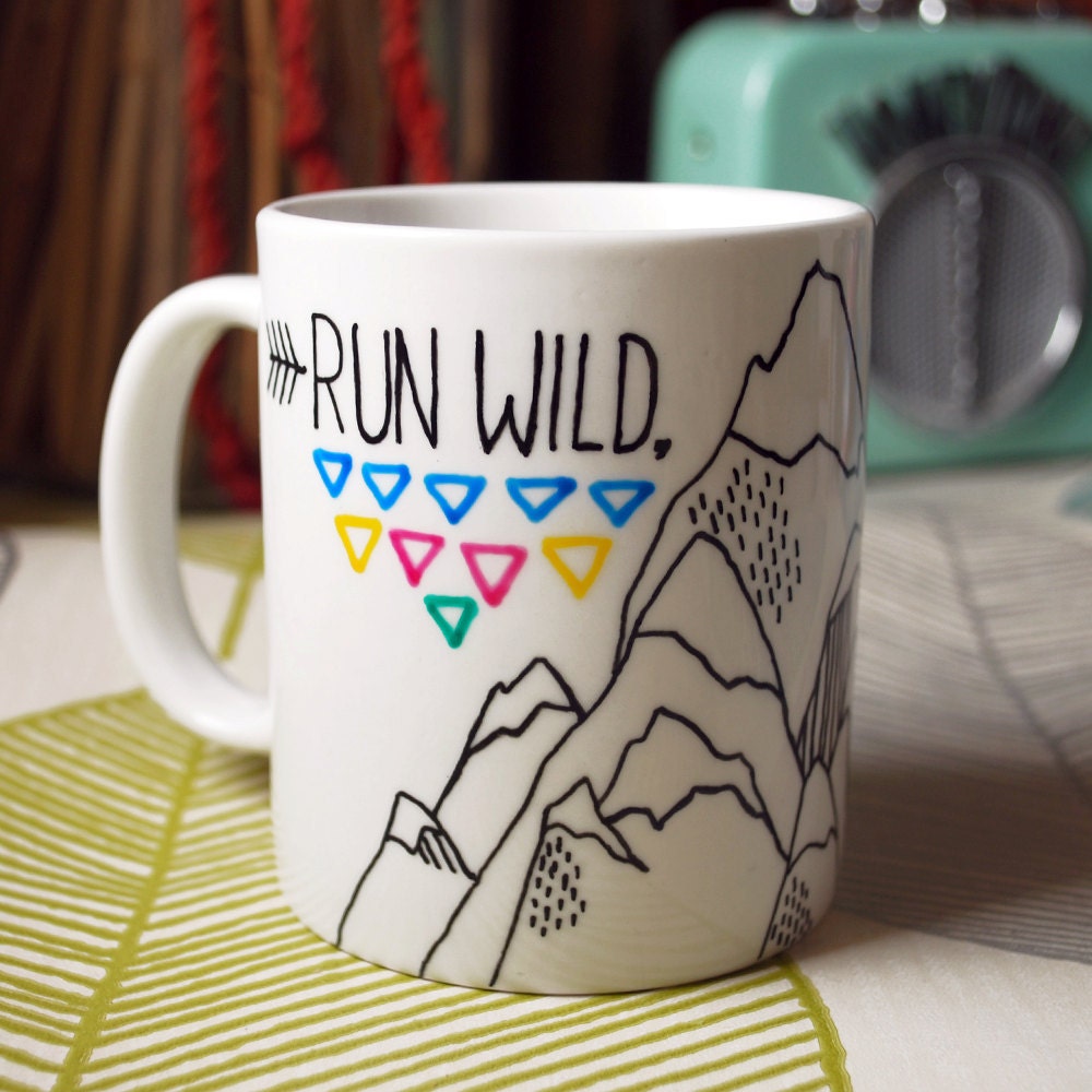 Run Wild My Heart Mug - Hand Illustrated