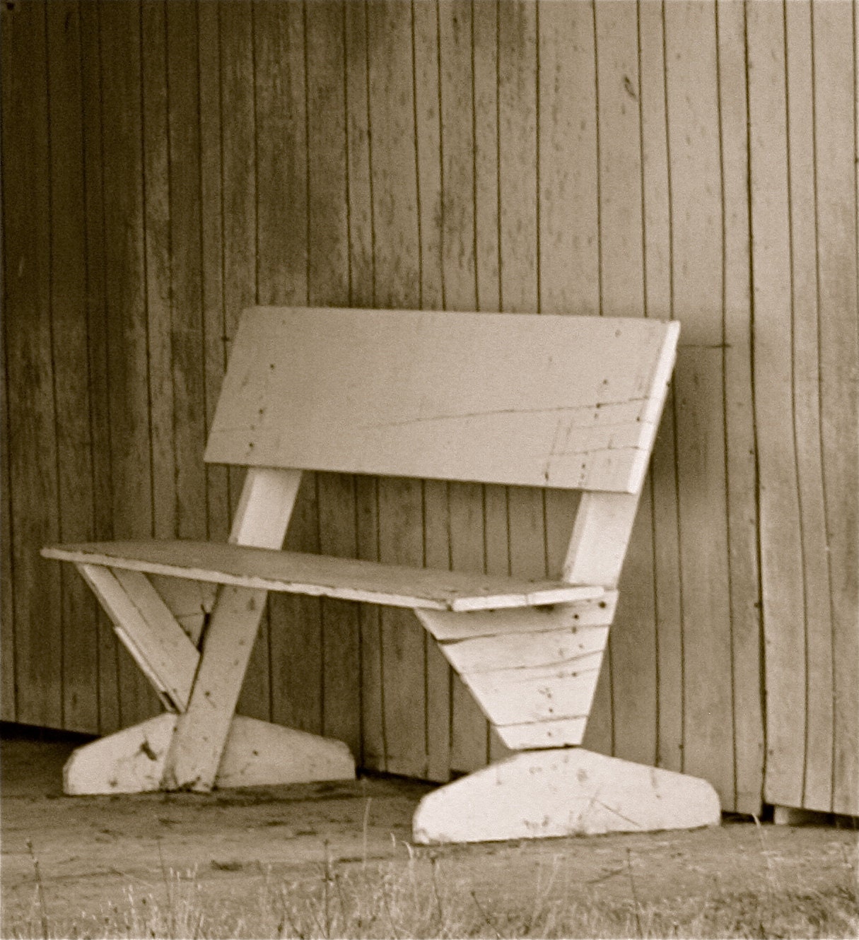 Wooden Bench / Black and White Bench / Church Pew / Black and White Fine Art Photography / 8x10 Photograph
