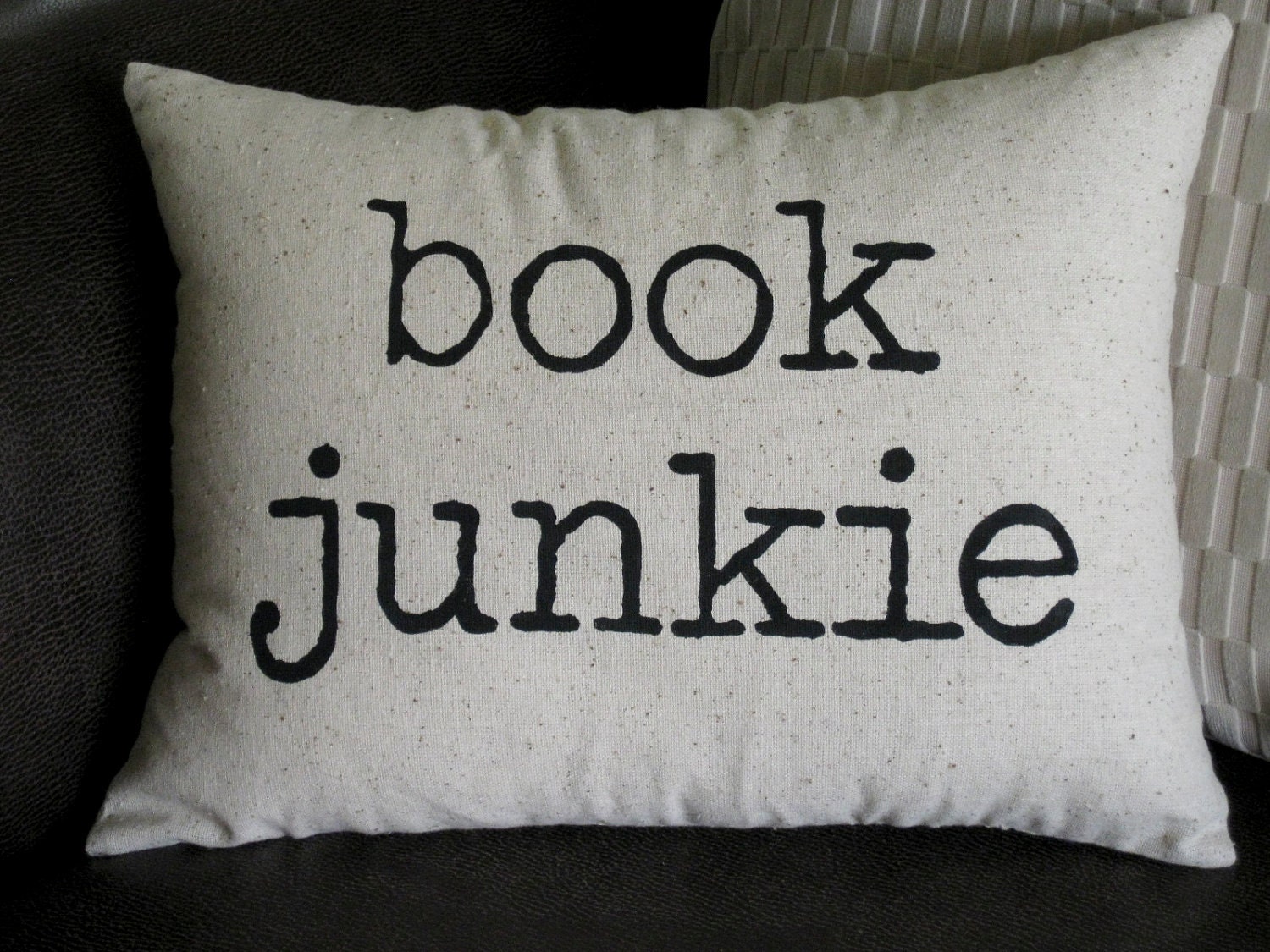 Book Junkie decorative pillow 12x16 with insert