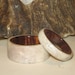 Matching Pair of Antler and Wood Lined Rings