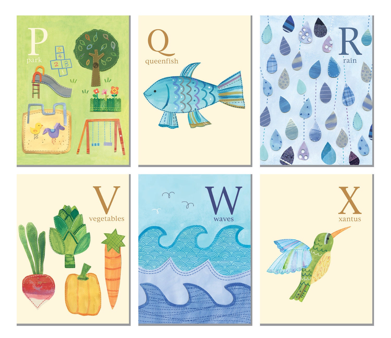 Nature's Alphabet - 26 illustrated wall cards