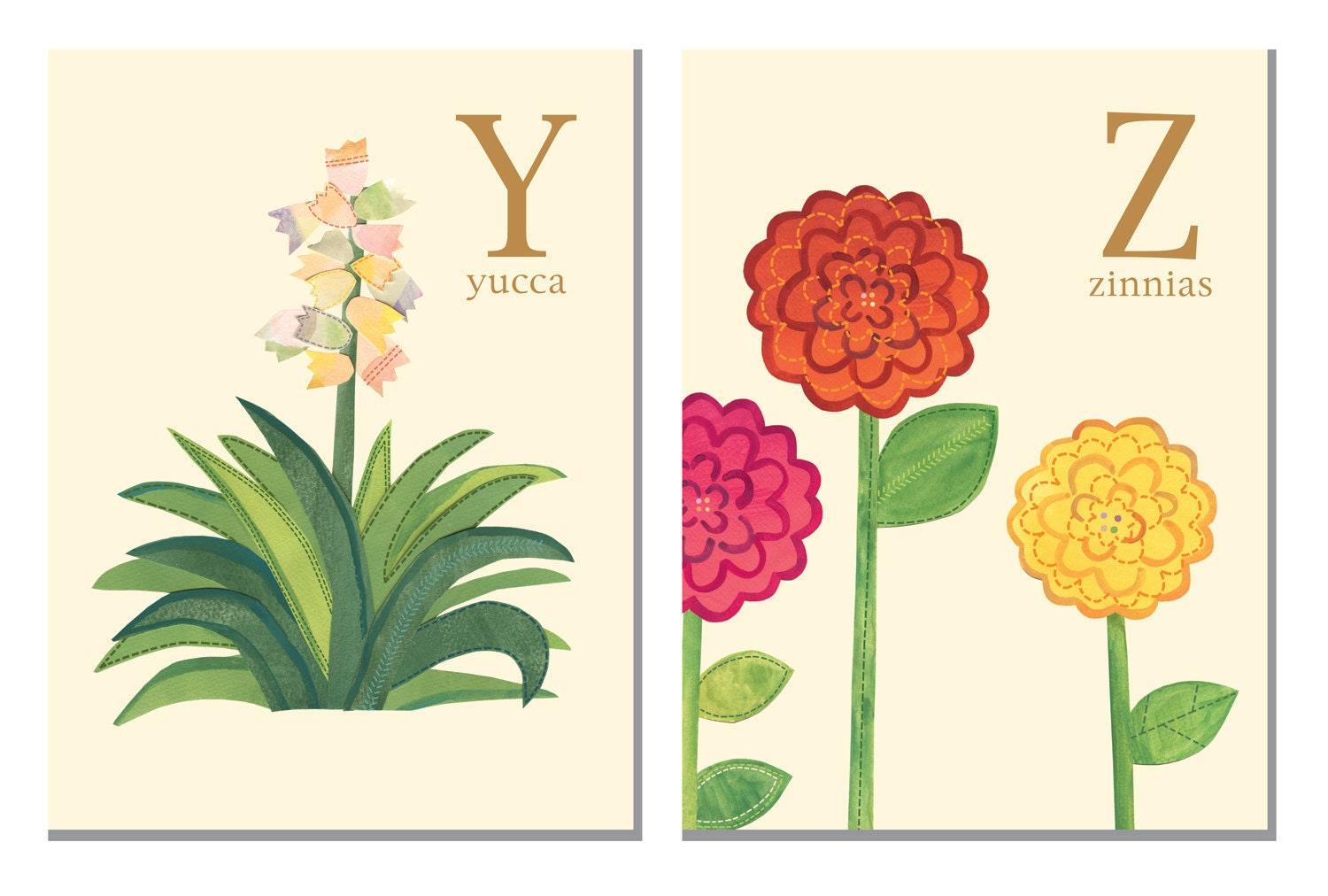 Nature's Alphabet - 26 illustrated wall cards