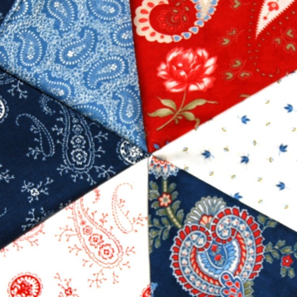 Prairie Paisley II by Minnick & Simpson, Moda, Fat Quarter Bundle of 6
