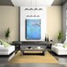 Abstract Painting Original Art large abstract blue lavender yellow acrylic painting 36 x 48