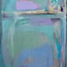 Abstract Painting Original Art large abstract blue lavender yellow acrylic painting 36 x 48