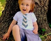 Swanky Baby Boy short sleeved onesie or t-shirt Choose your Own Chevron Neck-Tie