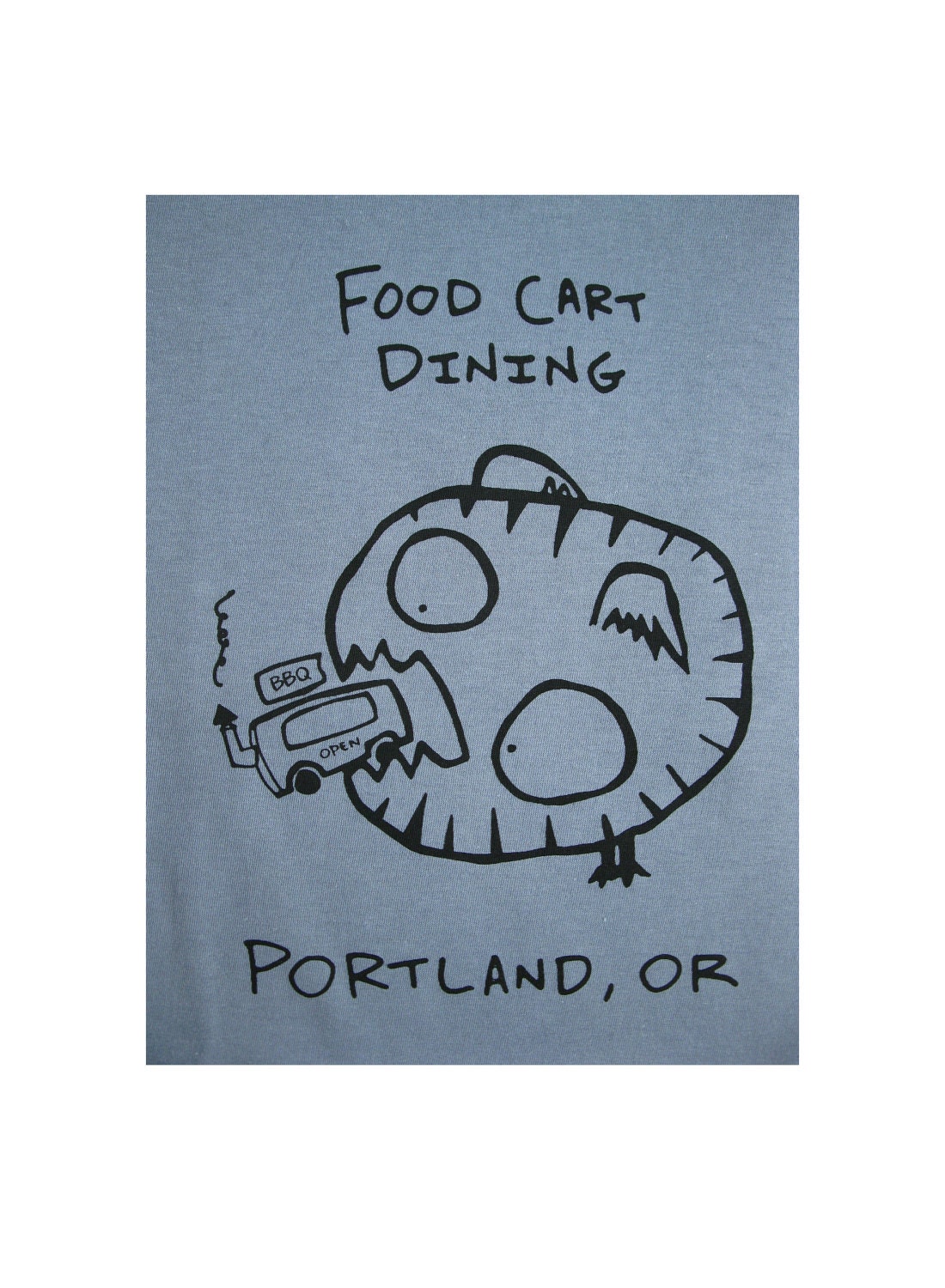Food Cart Dining Portland Or  - Monster T Shirt -  American Apparel - Men's Woman's tee - S,M,L