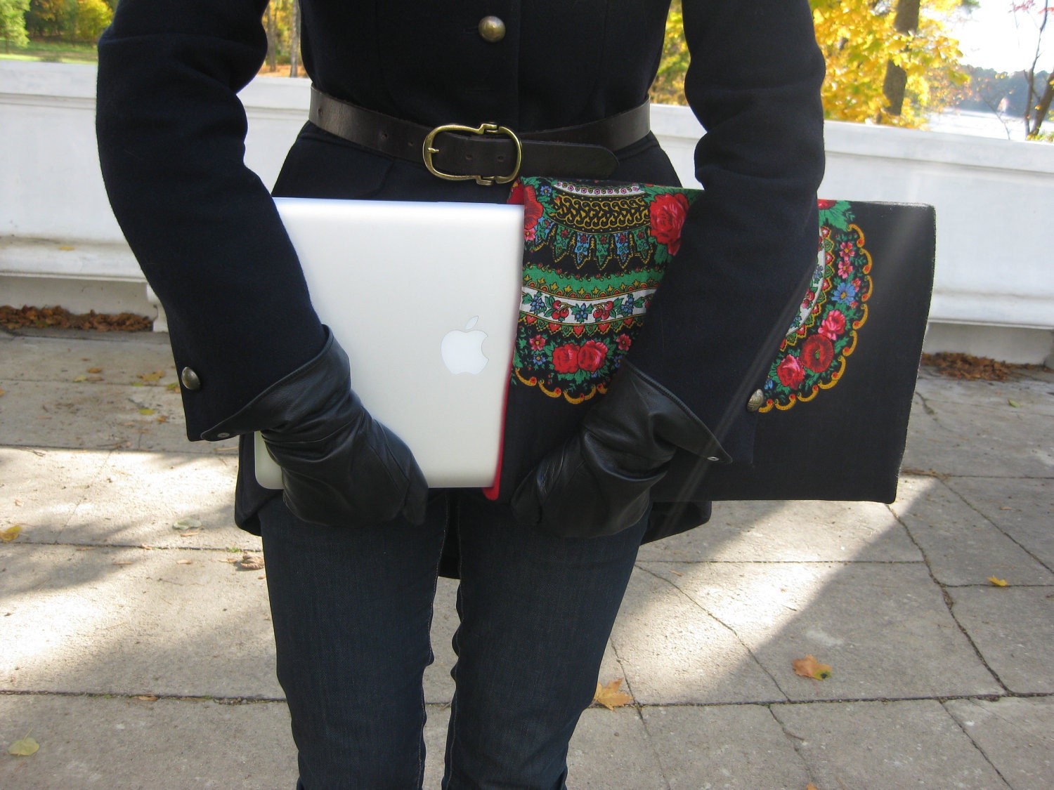 MacBook Pro 13"  neoprene padded protective Laptop Sleeve - Granny Chic I