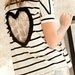 READY TO SHIP Heart Cut out T-Shirt Size Small Upcycled Heart T-Shirt Back Cut Out T-Shirt