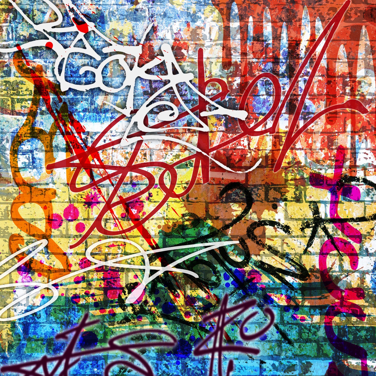 Reserved 6 x 6 Graffiti Wall Backdrop