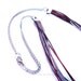 Cord Medium Necklace with Sliding Silver Plated Tubes