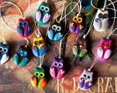 Owl Key Phone charm - Polymer Clay Owl Flower Charm - Wedding Favors - Baby Shower - Bridesmaids Gifts - Made to Order (1)