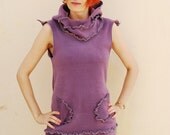 SALE 20% OFF, Autumn, Spring Fashion,Fall Vest, Pixie Fleece Vest.