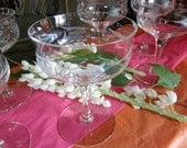 Crystal Stemware Etched Grape Motif  6-pieces