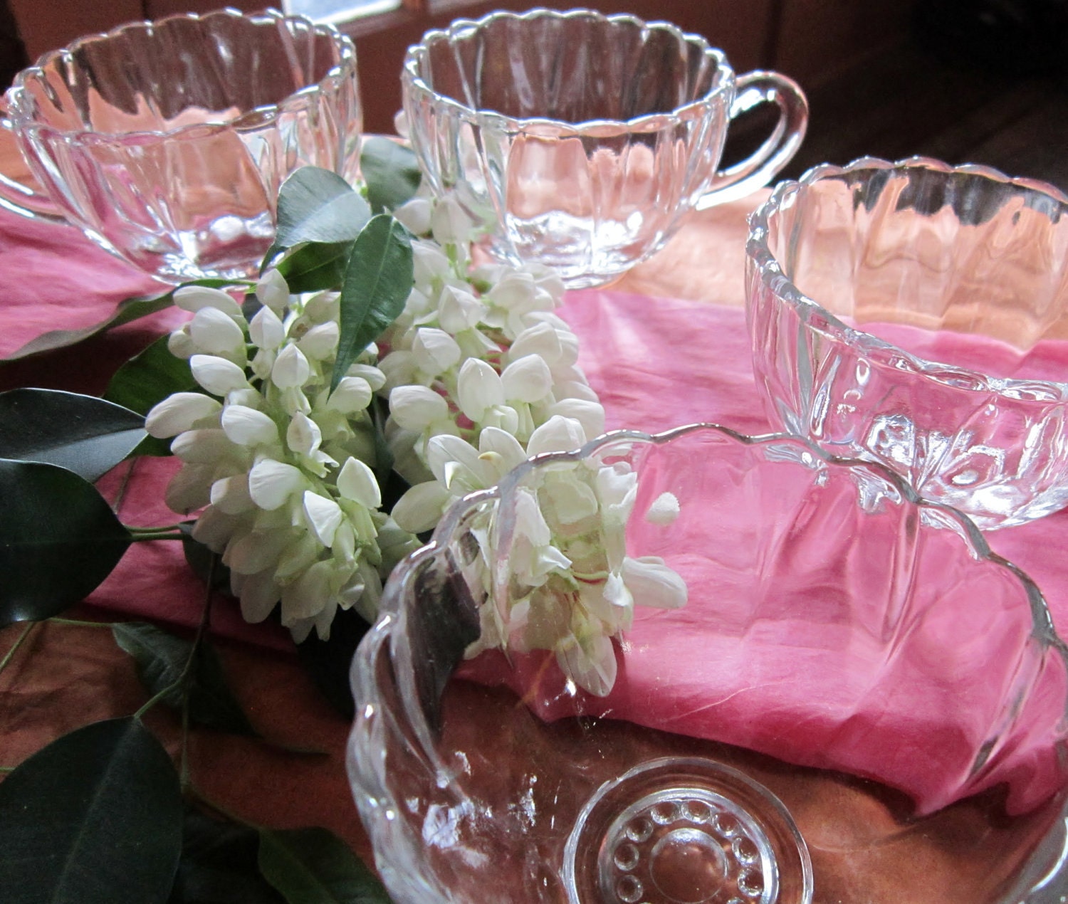 Punch / Tea / Coffee Cups - set of 5 Tulip Design