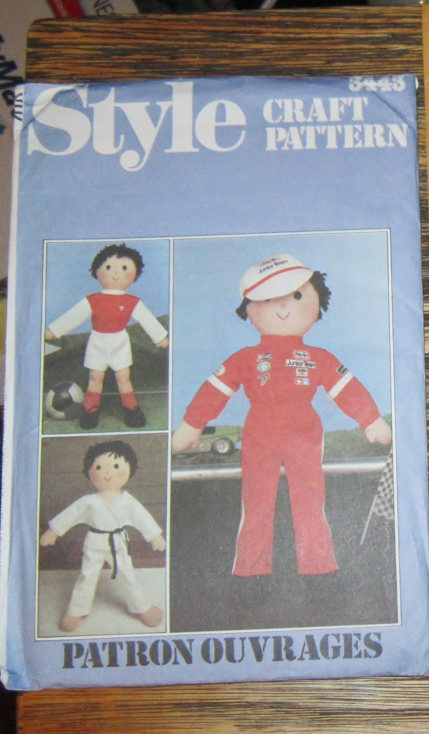 Vintage Doll Craft Patterns, 2 Teddy Bears & 1 Doll