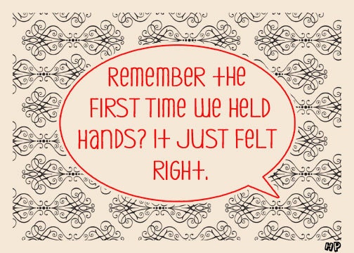 5x7 "First Time We Held Hands" Screen Print