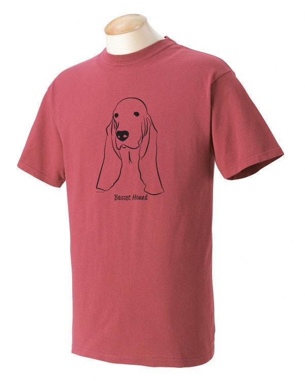 Basset Hound Garment Dyed Cotton T-shirt