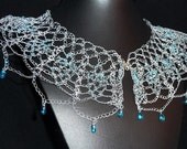 Ice Queen Wire Crochet Lace Collar - babayagacrochets