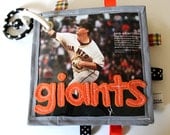 Baby Newspaper (Sports, Baseball, MLB, San Francisco, Giants, SF Giants, Baby Boy, Baby Girl): crinkle taggie