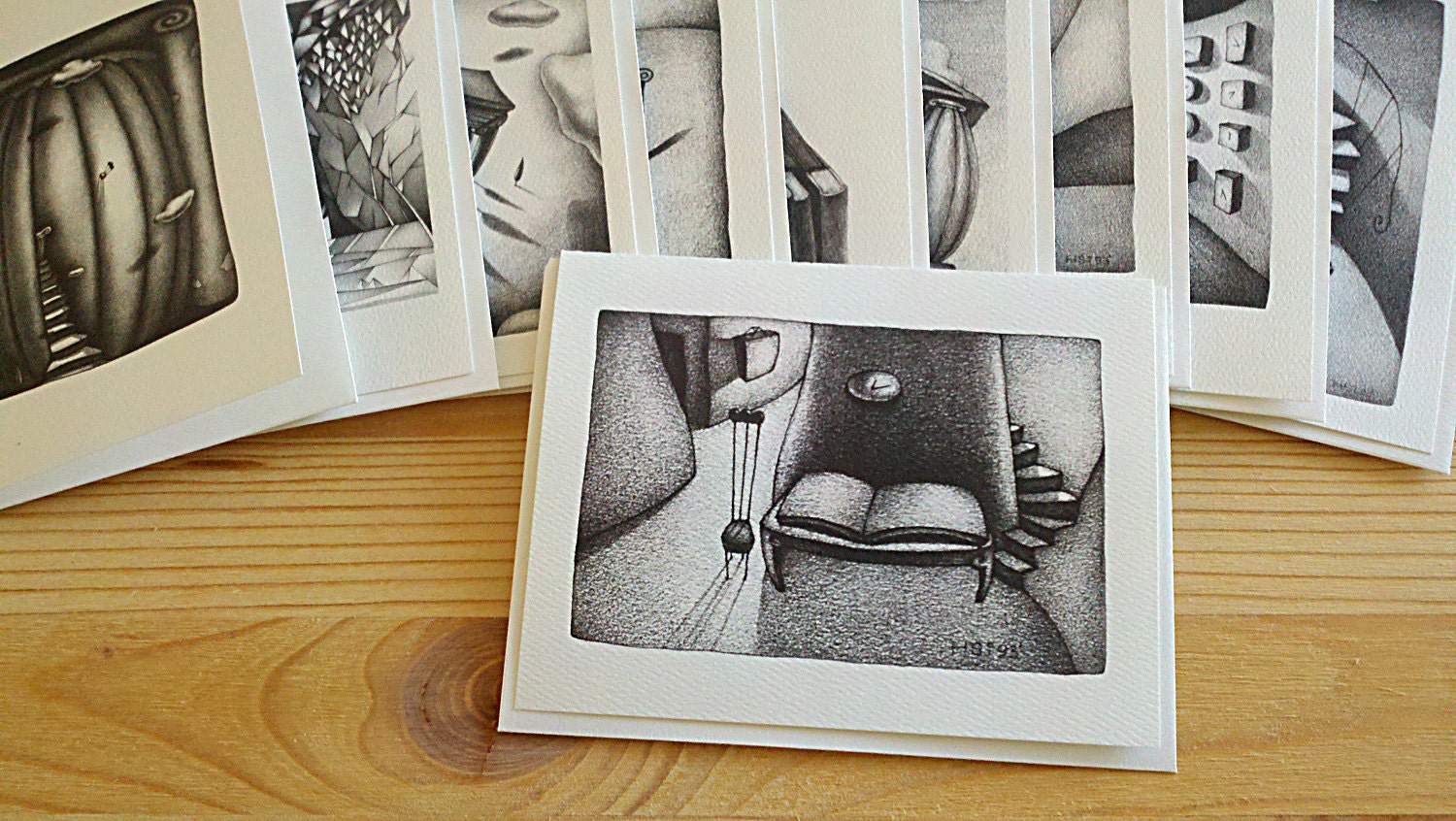 Artistic Greeting Card - No.10: from original pencil drawing artwork