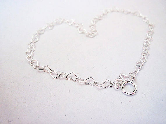 Sterling silver bracelet, everyday sterling silver jewelry, hearts chain bracelet, sterling bracelet, heart bracelet, heart jewelry bracelet