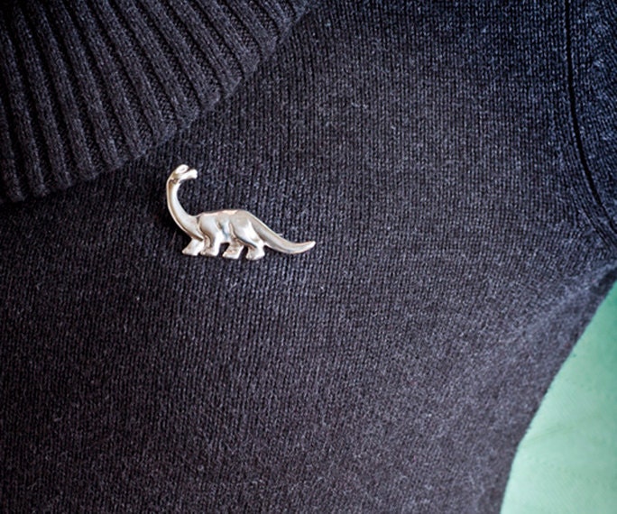 Diplodo Sterling Silver Brooch // Naive // by Noga Berman // For him // For her // Unisex