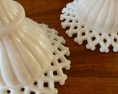 Vintage Milk Glass Candle Holders