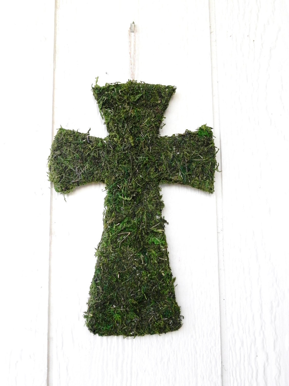 Moss Cross Wedding Easter Christmas Holy Wall Hanging 12''